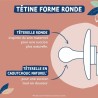 Duo sucettes caoutchouc - DODIE - GAIA - Ronde - 0/6 mois - Jardin Bot