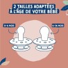 Duo sucettes caoutchouc - DODIE - GAIA - Ronde - 0/6 mois - Bord de me