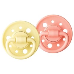 Duo sucettes caoutchouc - DODIE - GAIA - Ronde - 6/36 mois - Sous le s