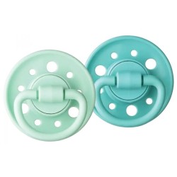 Duo sucettes caoutchouc - DODIE - GAIA - Ronde - 6/36 mois - Pleine na