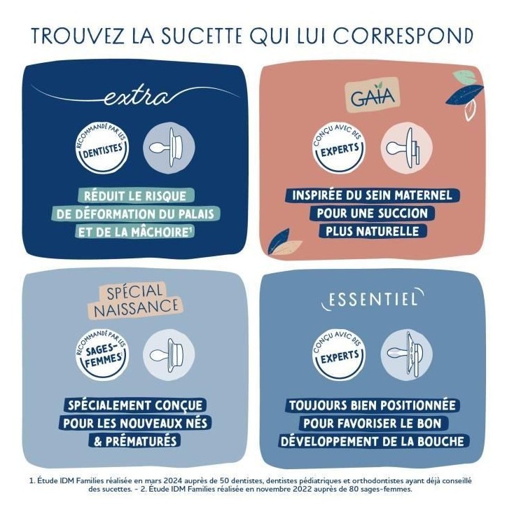 Duo sucettes caoutchouc - DODIE - GAIA - Ronde - 6/36 mois - Pleine nature Duo sucettes caoutchouc - DODIE - GAIA - Ronde - 6/36 mois - Pleine nature