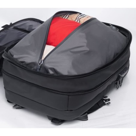 Sac de voyage a compression sous vide SWISS FLY - Pompe a batterie lithium externe - Multipoches - Imperméable - 40 L - Antivol