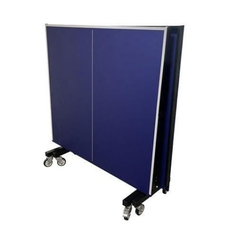 Table Tennis de table - Table de ping-pong - Pliable - Usage exterieure - 2 raquettes avec housse + 3 balles inclues - Bleu et n