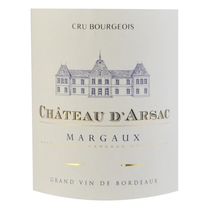 Château d'Arsac 2017 - AOC Margaux Cru Bourgeois - Vin rouge de Bordeaux - 0.75 cl