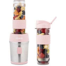 Mini blender - H.KoeNIG - SMOO12 - 300 W - 570 mL - Rose pastel - 2 go