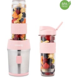 Mini blender - H.KoeNIG - SMOO12 - 300 W - 570 mL - Rose pastel - 2 go