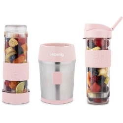 Mini blender - H.KoeNIG - SMOO12 - 300 W - 570 mL - Rose pastel - 2 go