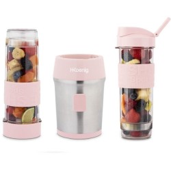 Mini blender - H.KoeNIG - SMOO12 - 300 W - 570 mL - Rose pastel - 2 go
