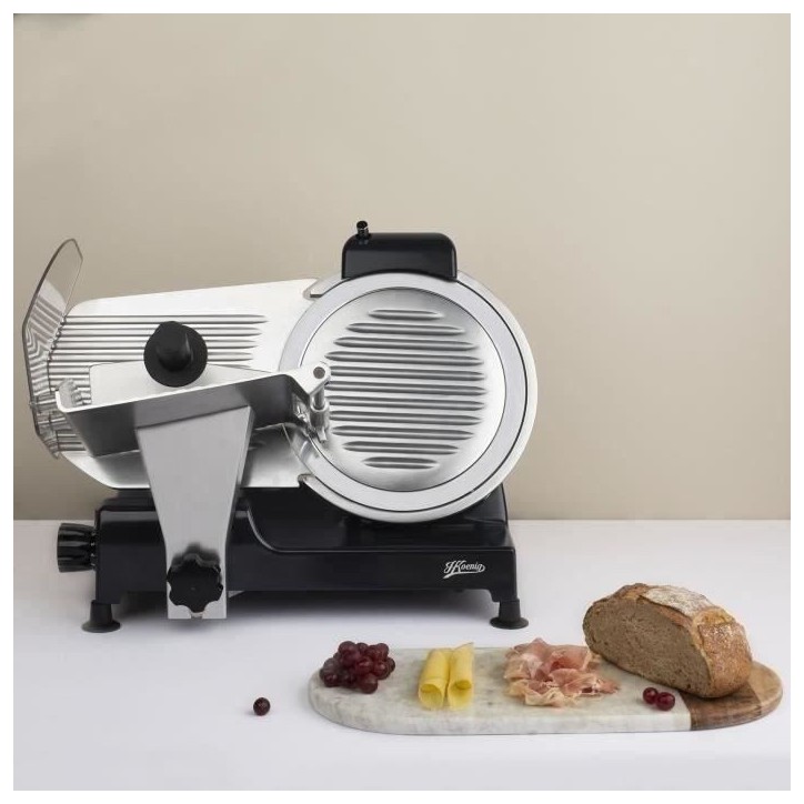Trancheuse a viande - H.KoeNIG - MSX252 - Lame 250 mm - Puissance 240 W - Epaisseur 0-12 mm Trancheuse a viande - H.KoeNIG - MSX252 - Lame 250 mm - Puissance 240 W - Epaisseur 0-12 mm