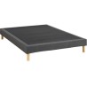 Sommier tapissier - 160x200 cm - Gris anthracite - Kit - DEKO DREAM Ea