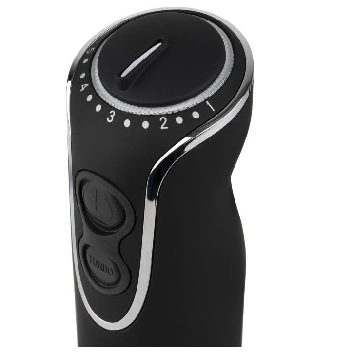 Mixeur plongeant Noir, 850W, Turbo 5 vitesses, H.Koenig