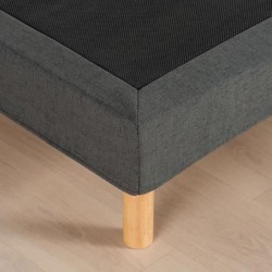 Sommier tapissier - 160x200 cm - Gris anthracite - Kit - DEKO DREAM Ea