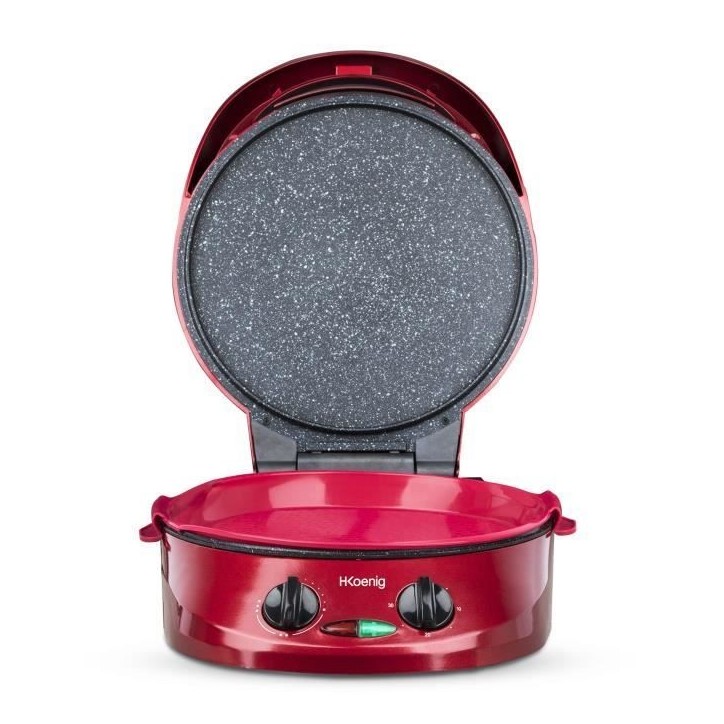 Appareil a tarte express HKoeNIG - TRT180 - Four a Pizza - Multicuiseur Multifonction - Température jusqu'a 210°C - Rouge - 18 Appareil a tarte express HKoeNIG - TRT180 - Four a Pizza - Multicuiseur Multifonction - Température jusqu'a 210°C - Rouge - 18