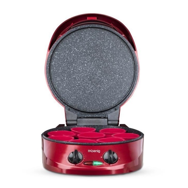 Appareil a tarte express HKoeNIG - TRT180 - Four a Pizza - Multicuiseur Multifonction - Température jusqu'a 210°C - Rouge - 18 Appareil a tarte express HKoeNIG - TRT180 - Four a Pizza - Multicuiseur Multifonction - Température jusqu'a 210°C - Rouge - 18