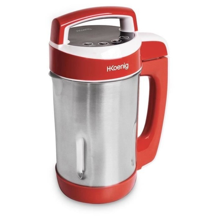 Blender chauffant - H.Koenig - MXC18 - 850 W - 1,1 L - Inox - 2 programmes de cuisson - rouge Blender chauffant - H.Koenig - MXC18 - 850 W - 1,1 L - Inox - 2 programmes de cuisson - rouge