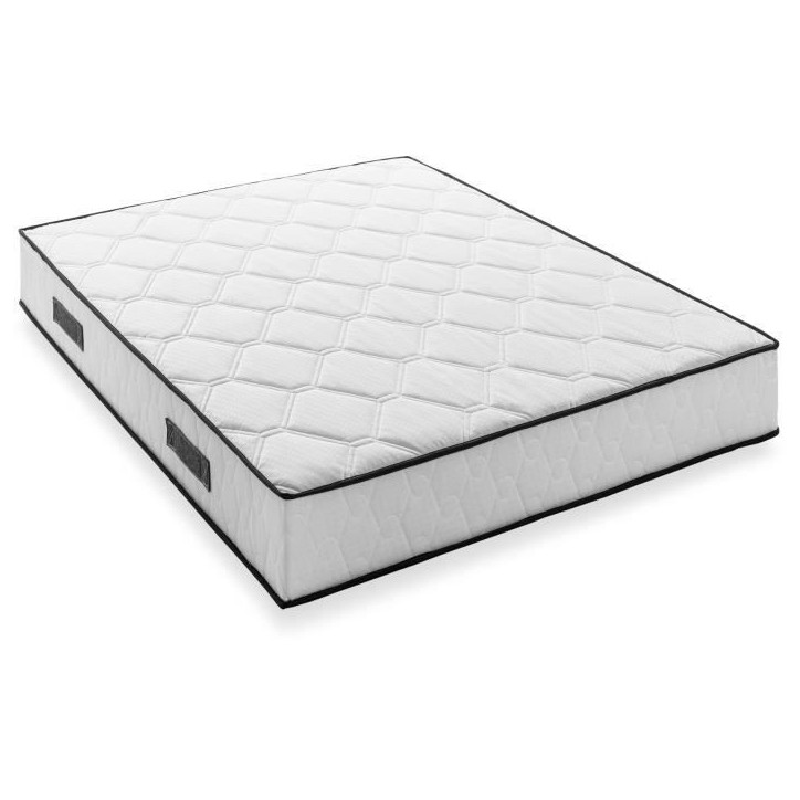 Ensemble matelas sommier 180 x 200 cm Hauteur 27 cm - ressorts ensachés - 7 zones - réversible - fabriqué en Belgique - DEKO