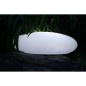 Galet solaire lumineux - Luna - Blanc - 64x39x21 cm - LED intégrée - Décoration jardin