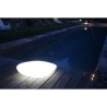 Galet solaire lumineux - Luna - Blanc - 64x39x21 cm - LED intégrée -