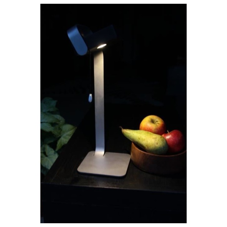 Lampe de table solaire - Easy - Gris - Aluminium - LED - 30 lumens