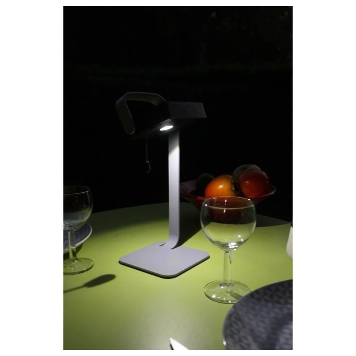 Lampe de table solaire - Easy - Gris - Aluminium - LED - 30 lumens