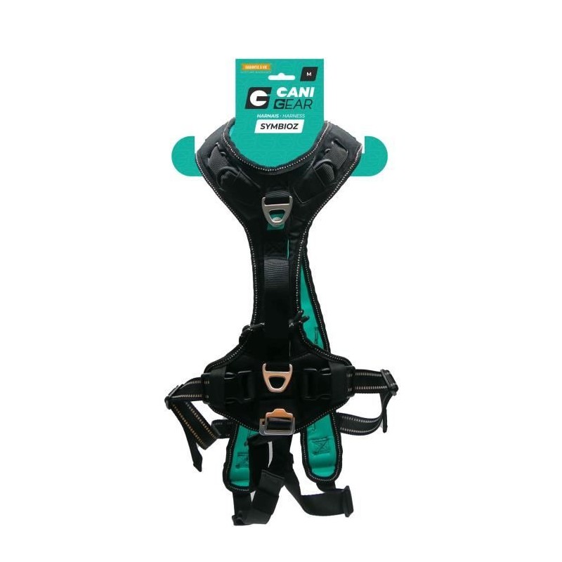 Harnais pour chien - SYMBIOZ - M - Noir / Bleu Harnais pour chien - SYMBIOZ - M - Noir / Bleu