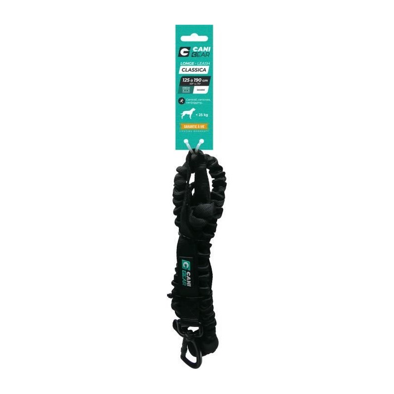 Longe de traction pour chien - CLASSICA - 1.9 m - Chiens jusqu'a 25 kg Longe de traction pour chien - CLASSICA - 1.9 m - Chiens jusqu'a 25 kg
