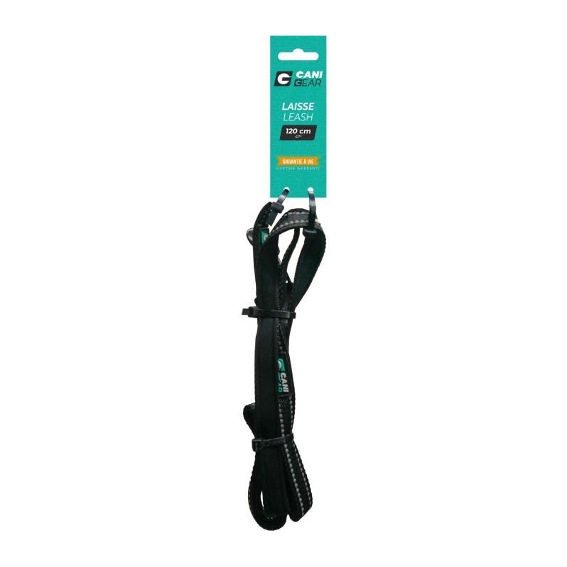 Laisse pour chien - CANI GEAR - 120 cm - Noir Laisse pour chien - CANI GEAR - 120 cm - Noir