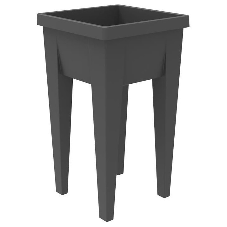 EDA Espace Potager Veg&Table URBAN - L38,5 x P38,5 x H68 cm - 4 bouchons d'évacuation - Anthracite EDA Espace Potager Veg&Table URBAN - L38,5 x P38,5 x H68 cm - 4 bouchons d'évacuation - Anthracite
