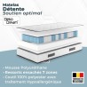 Ensemble matelas sommier 90 x 190 cm Hauteur 19 cm - ressorts ensaché