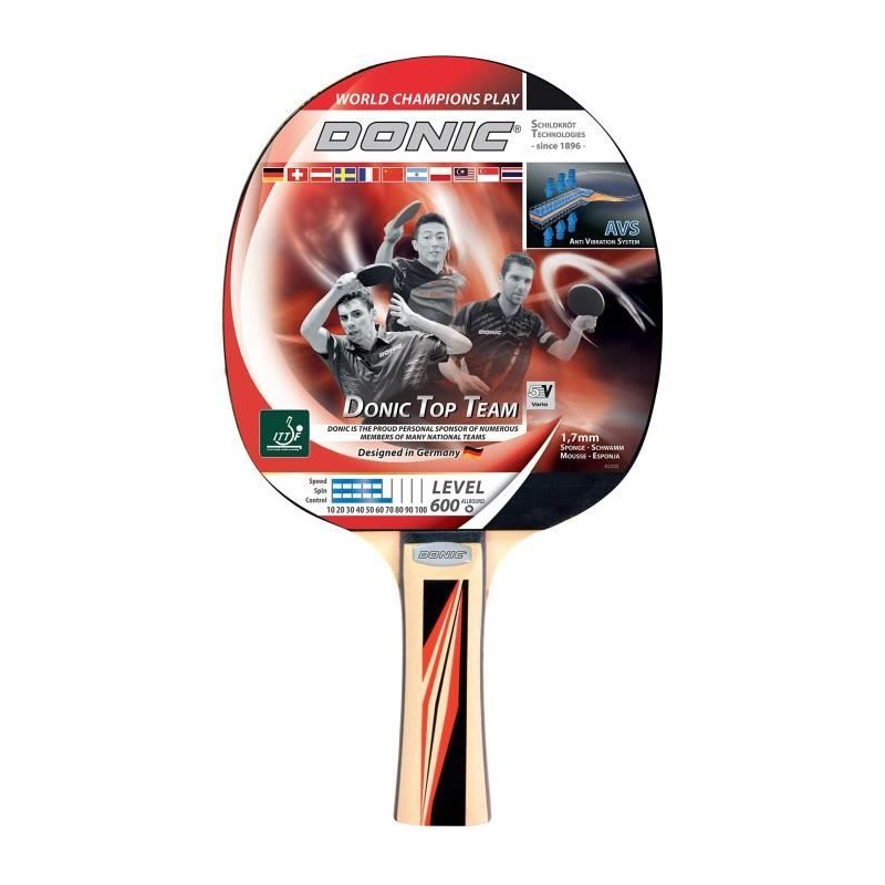 Raquette de tennis de table - SCHILDKRÖT - TOP TEAMS 600 AVS,manche -