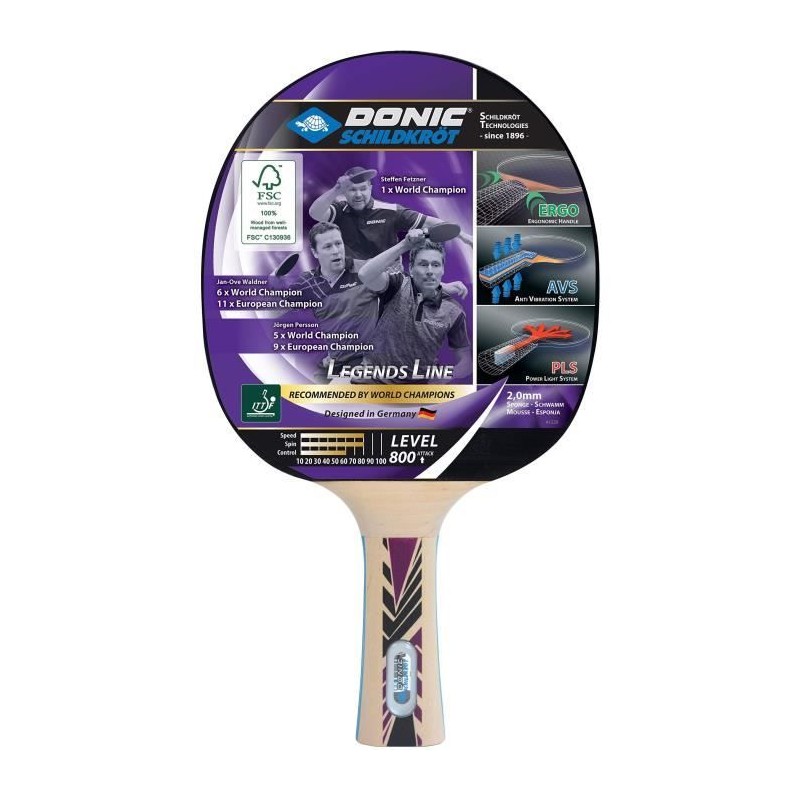 Raquette de tennis de table - SCHILDKRÖT - LEGENDS 800 FSC