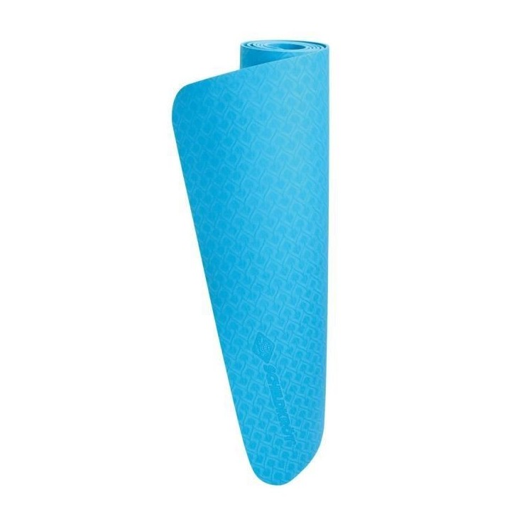 Tapis de yoga - FITNESS - SCHILDKRÖT - 183 x 61 cm - 4 mm - Sac inclus - Bleu clair