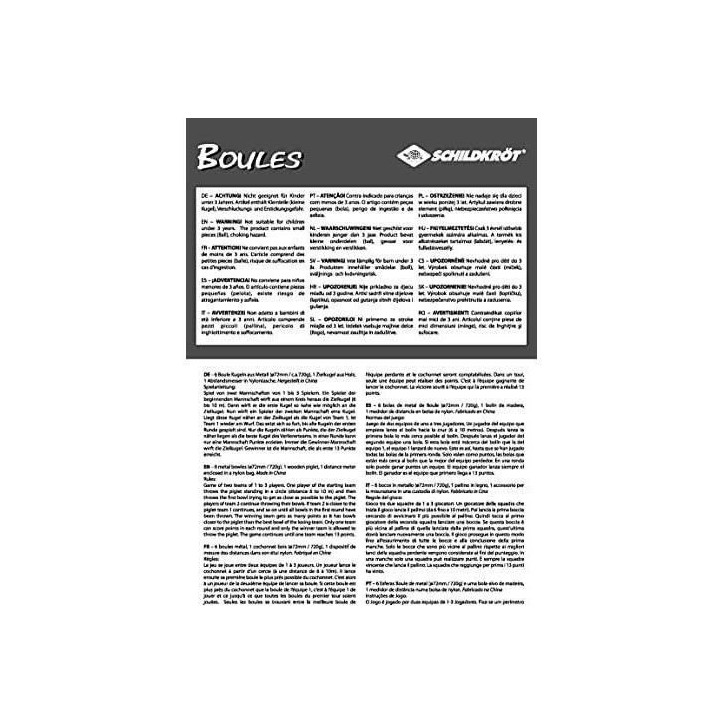 Schildkrot Funsport Set de boules de pétanque Argent et Noir - 4000885700084