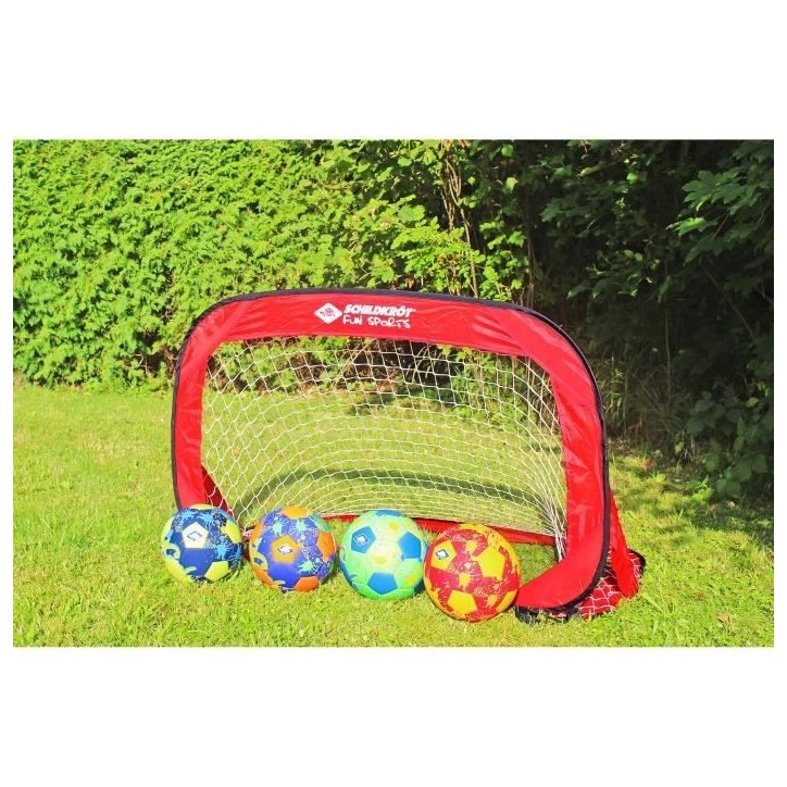 Cages - SCHILDKROT - Pop-Up - 120 x 80 x 80 cm - Activités plein air - 2 buts pliables + 4 crochets acier