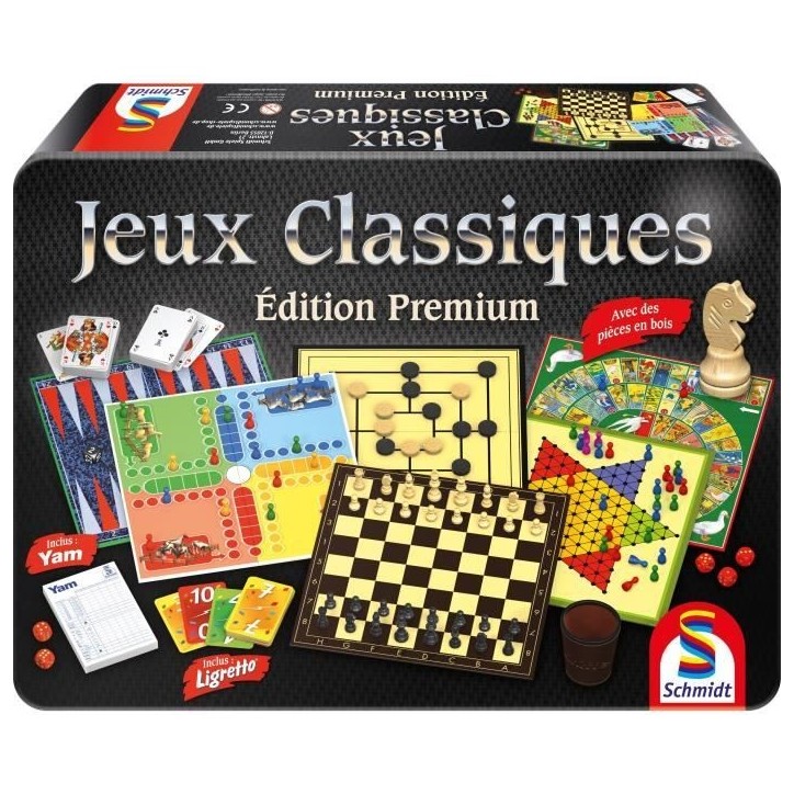 Coffret Premium Boite Métal - Jeux de Société - SCHMIDT SPIELE - Découvrez une sélection premium de jeux dans une boîte é