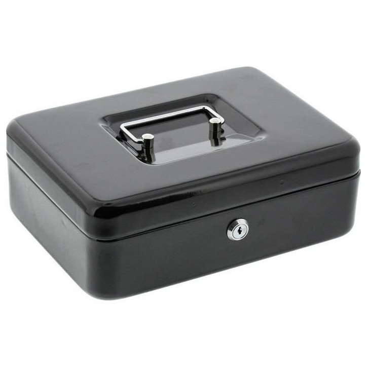 Caissette a monnaie - BURG WACHTER - Money 5025 Black - Acier noir - Ouverture a clé - Élégante