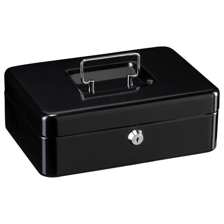 Caissette a monnaie - BURG WACHTER - Money 5025 Black - Acier noir - Ouverture a clé - Élégante