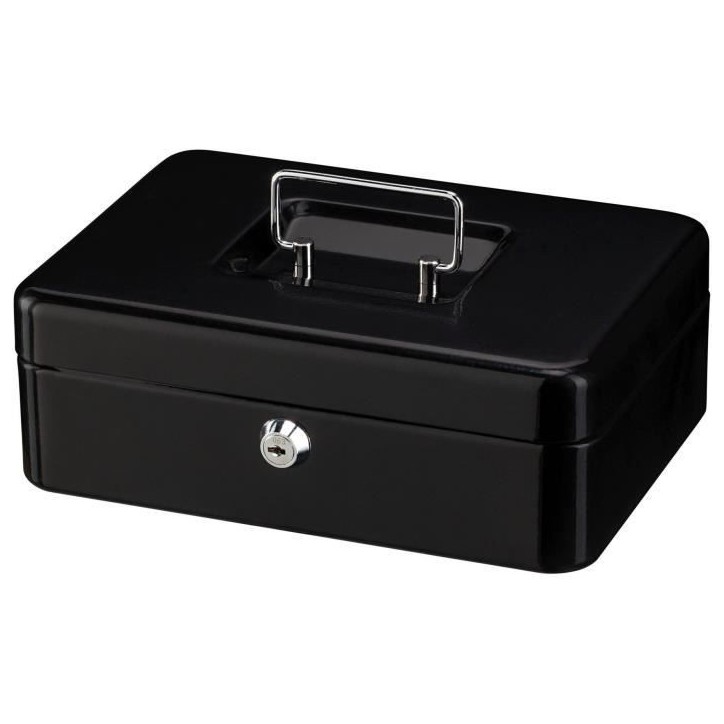 Caissette a monnaie - BURG WACHTER - Money 5025 Black - Acier noir - Ouverture a clé - Élégante