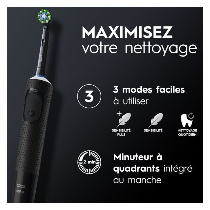 Brosse a dents - ORAL-B - Vitality Pro - Black - Electrique