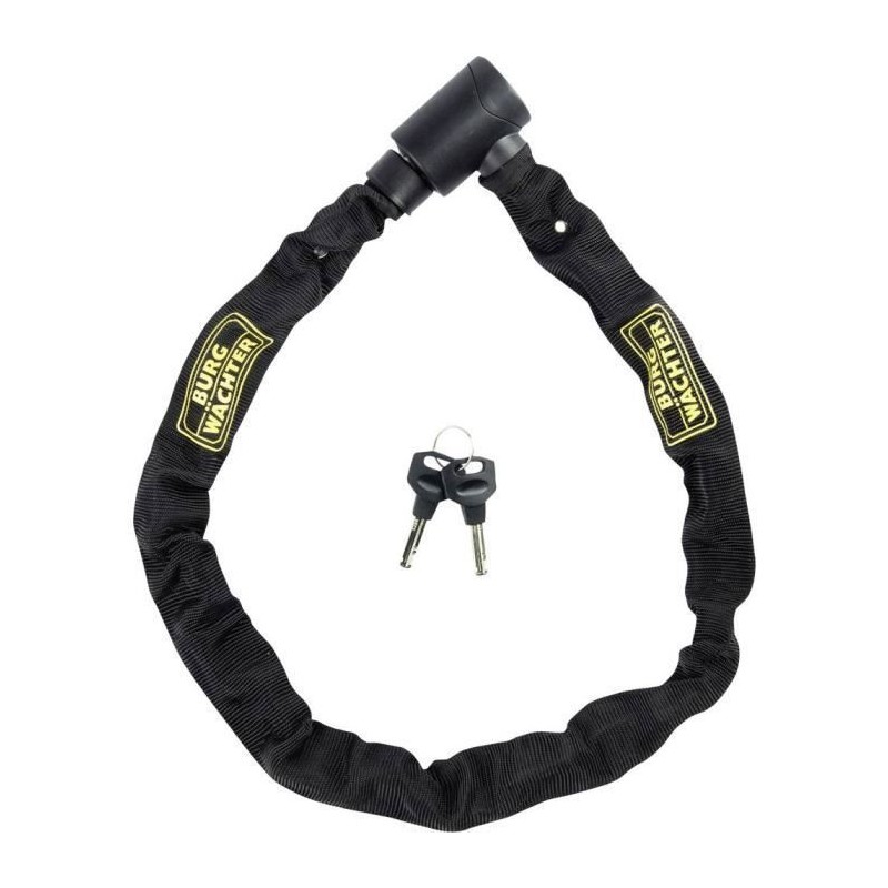 Antivol vélo chaîne - BURG WACHTER - 580 90 BLACK - Acier 6 mm - Tex Antivol vélo chaîne - BURG WACHTER - 580 90 BLACK - Acier 6 mm - Tex