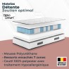 Ensemble matelas sommier 90 x 200 cm Hauteur 24 cm - ressorts ensaché