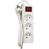 Bloc ménager - GAO - 3 prises 2P+T - Avec interrupteur, conforme NF