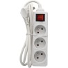 Bloc ménager - GAO - 3 prises 2P+T - Avec interrupteur, conforme NF