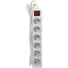 Bloc ménager - GAO - 6 prises - Avec interrupteur, câble 1,4m, prote