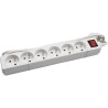 Bloc ménager - GAO - 6 prises - Avec interrupteur, câble 1,4m, prote
