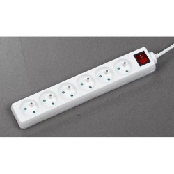 Bloc ménager - GAO - 6 prises - Avec interrupteur, câble 1,4m, prote