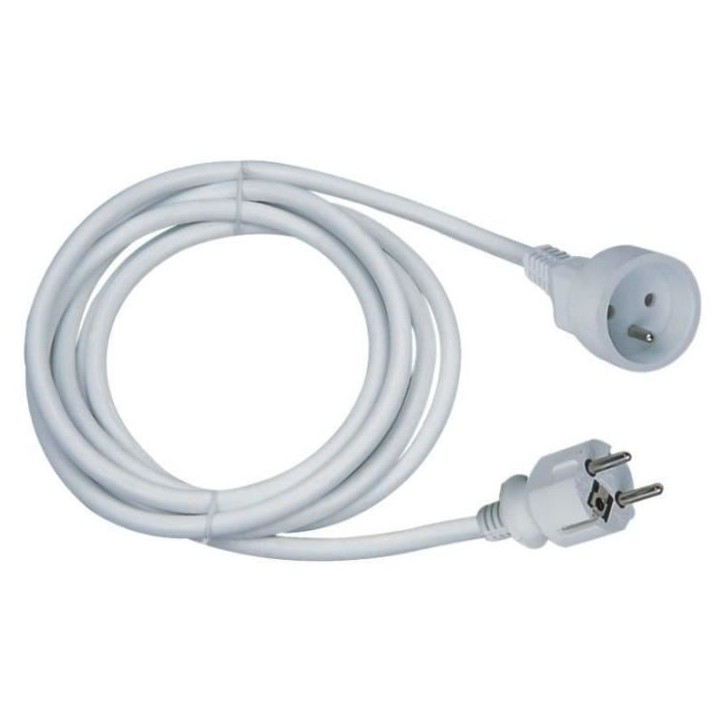 Rallonge électrique - GAO - 16A - Câble 5m - Blanc - Flexible - Durable Rallonge électrique - GAO - 16A - Câble 5m - Blanc - Flexible - Durable