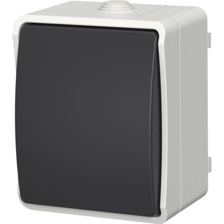 Interrupteur va-et-vient - Aquatop - IP54 - Gris - Intérieur - Plasti