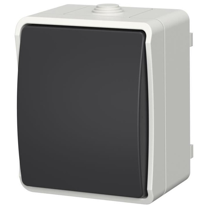 Interrupteur va-et-vient - Aquatop - IP54 - Gris - Intérieur - Plastique haute résistance