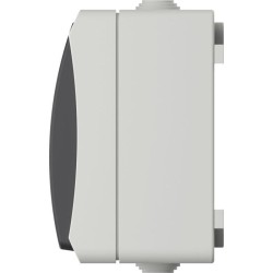 Interrupteur va-et-vient - Aquatop - IP54 - Gris - Intérieur - Plasti